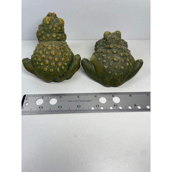 Set of 2 Rare Vintage 1992 Pete Aspit Resin Toad Warts Anthropomorphic Frog Set - Picture 8 of 8